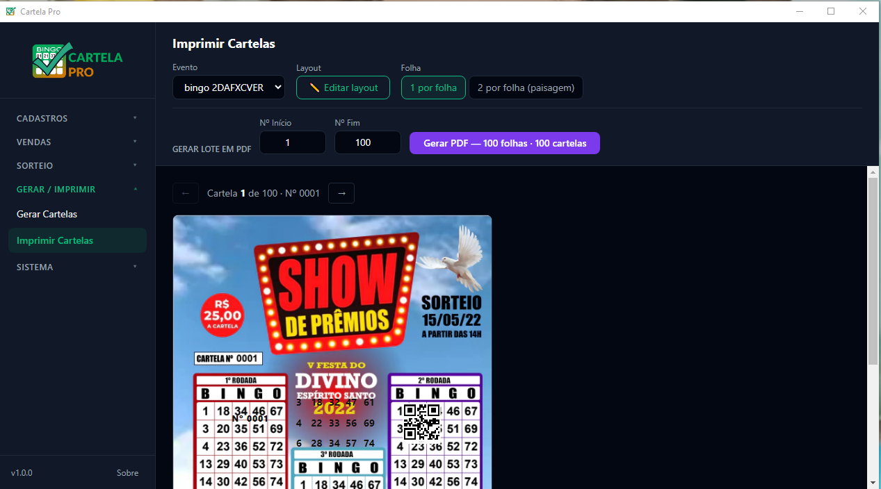 Cartela Pro